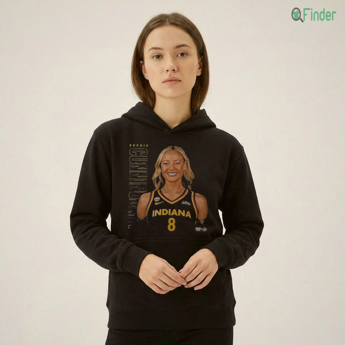 Sophie Cunningham Indiana Fever Vertical WHT Shirt - Design Preview