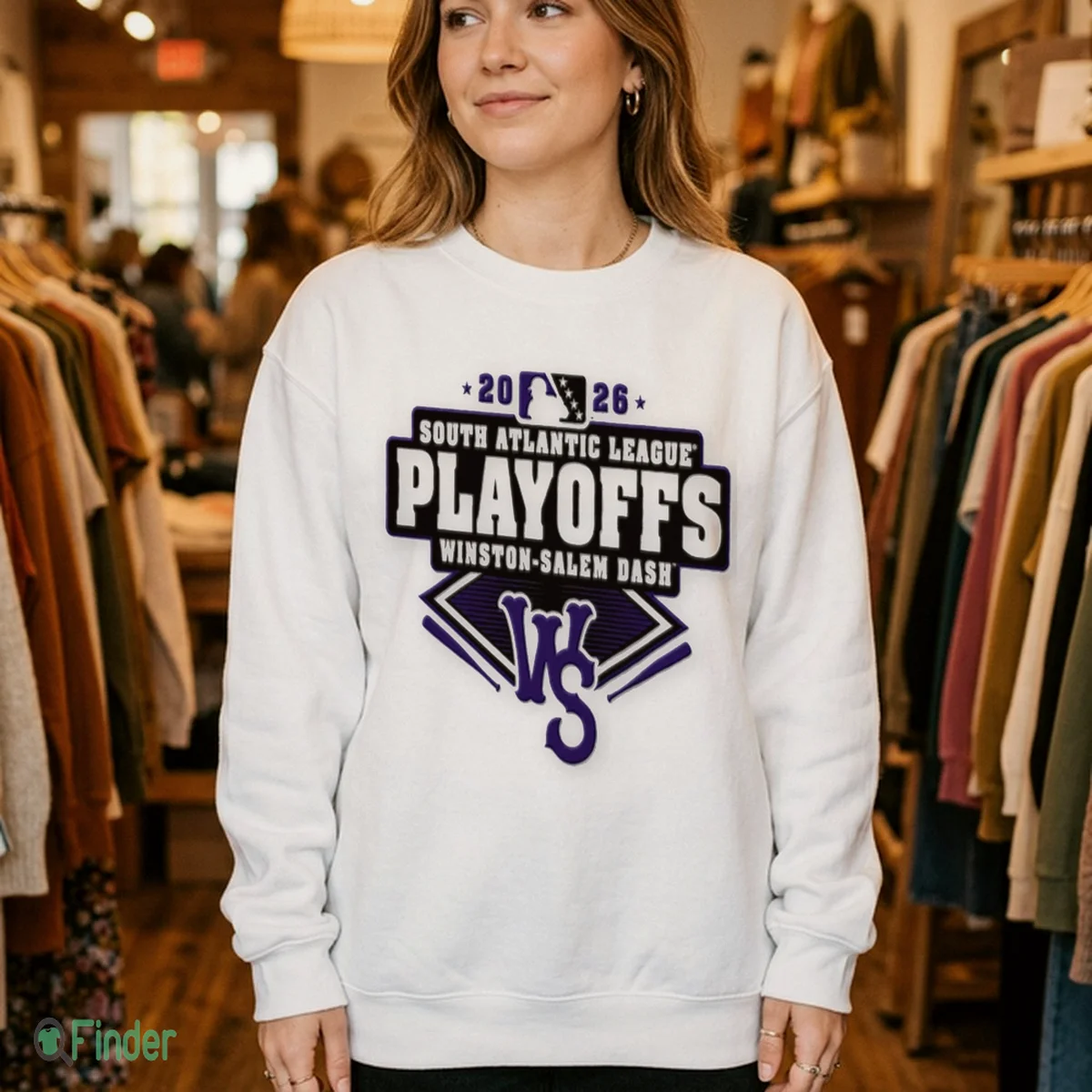south atlantic league playoffs winston salem dash 2026 sweatshirt white female south atlantic league playoffs winston salem dash 2026 sweatshirt white female