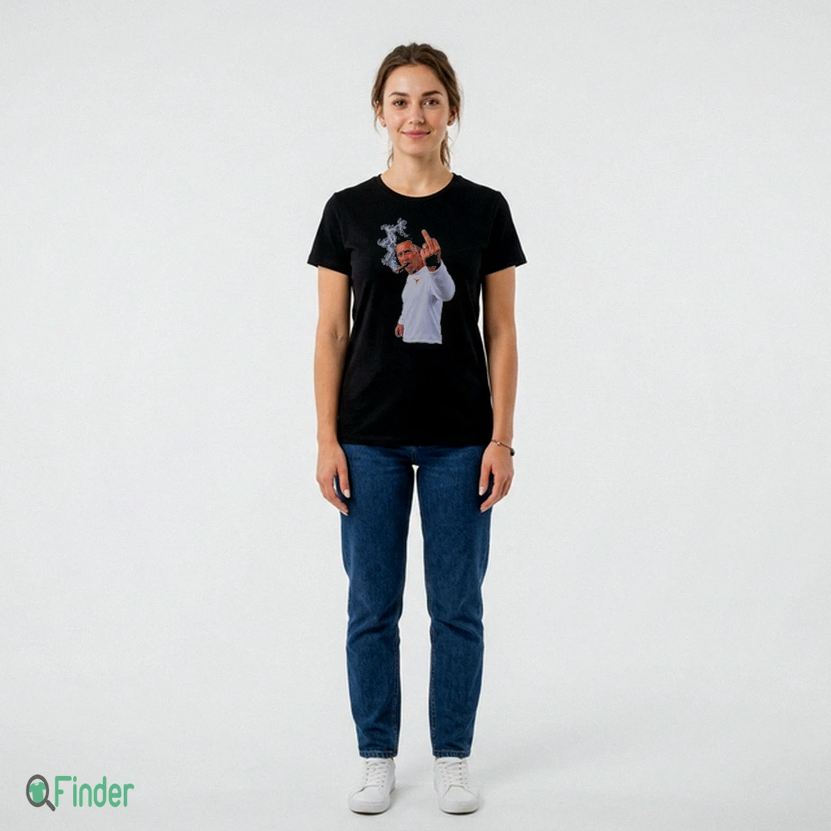 Steve Sarkisian Smoking Middle Finger Shirt - Design Preview