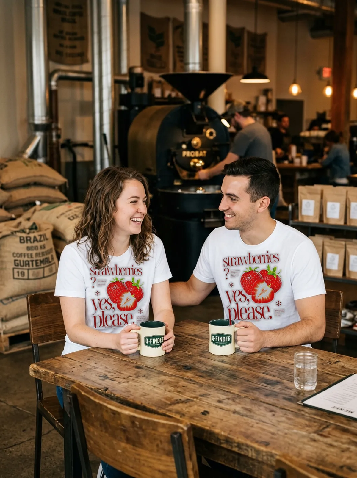 strawberries yes please sweet vibes and fresh moments white tshirt roastery couple strawberries yes please sweet vibes and fresh moments white tshirt roastery couple