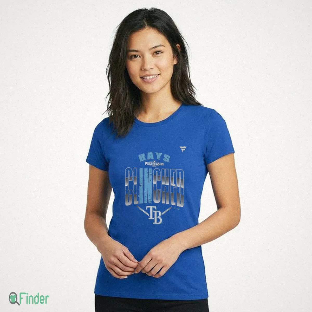 tampa bay rays 2026 mlb postseason locker room clinched ladies tee blue 01 tampa bay rays 2026 mlb postseason locker room clinched ladies tee blue 01