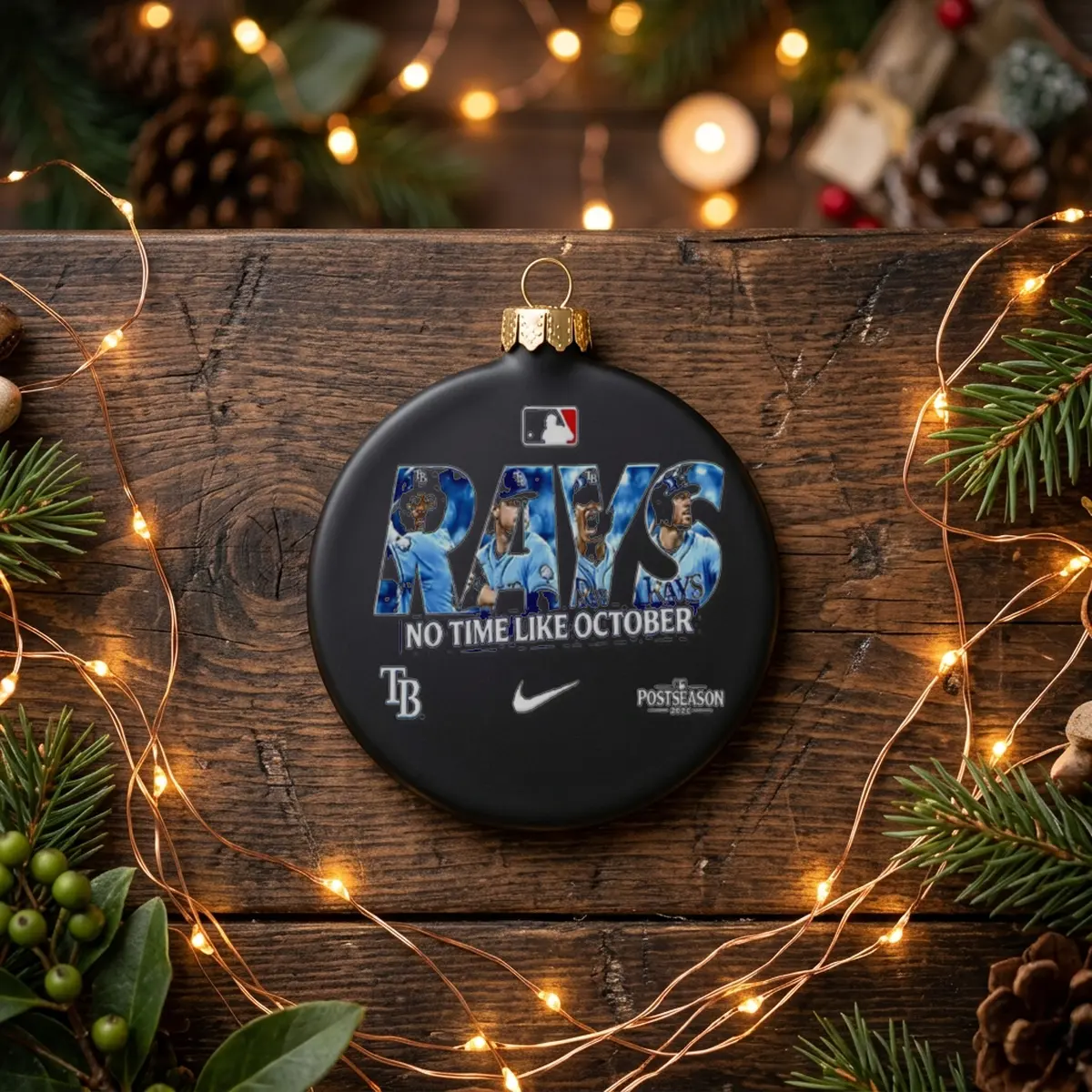 tampa bay rays 2026 postseason legend no time like october black ornament tampa bay rays 2026 postseason legend no time like october black ornament