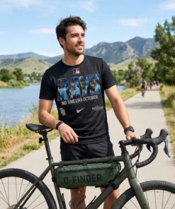 tampa bay rays 2026 postseason legend no time like october black tshirt gravel bike