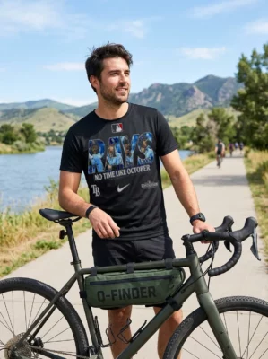 tampa bay rays 2026 postseason legend no time like october black tshirt gravel bike
