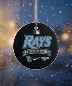 tampa bay rays mlb no time like october 2026 postseason logo ornament