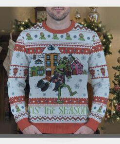 the muppet christmas carol kermit tiny tim ugly christmas sweatshirt 1
