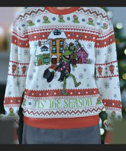 the muppet christmas carol kermit tiny tim ugly christmas sweatshirt 3
