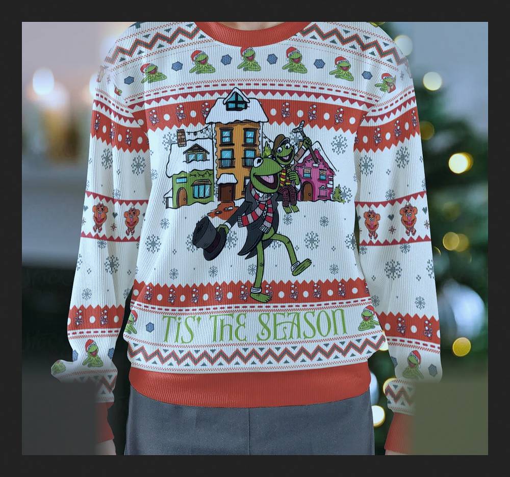 the muppet christmas carol kermit tiny tim ugly christmas sweatshirt 3 the muppet christmas carol kermit tiny tim ugly christmas sweatshirt 3