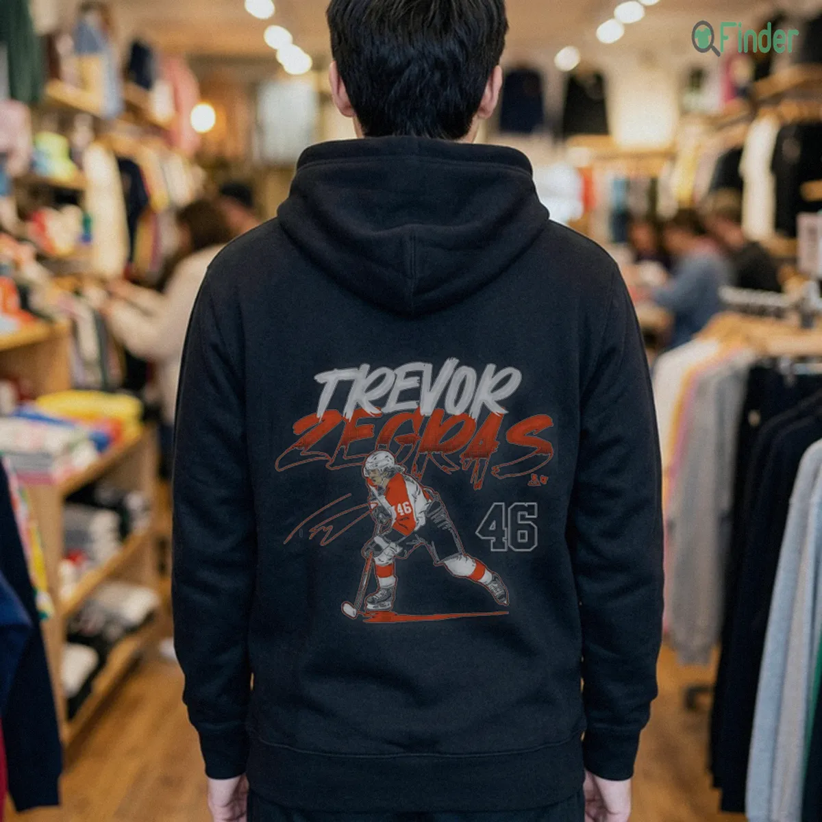 trevor zegras slap shot number hoodie black back trevor zegras slap shot number hoodie black back