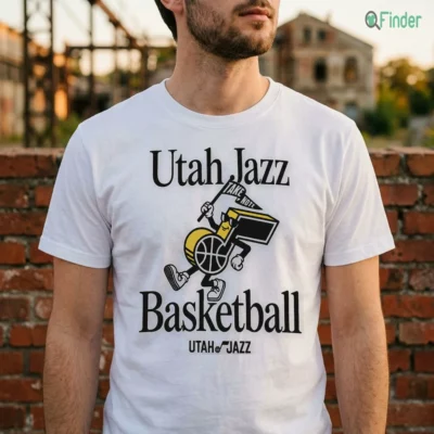utah jazz basketball take note tshirt white male3
