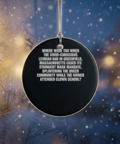 where were you when the covid conscious lesbian bar in greenfield ornament