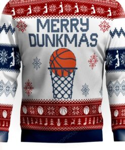 womens merry dunkmas basketball ugly christmas sweater 1
