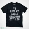 ye live in concert tirana albania 07.11.26 t shirt 1