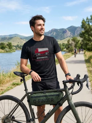 zamboni licensed to chill black tshirt gravel bike
