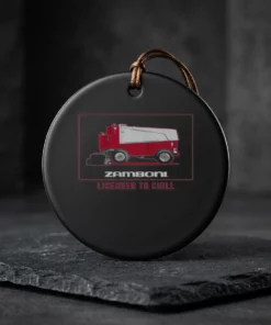 zamboni licensed to chill ceramic ornament