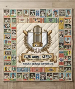 2026 World Series Champions The Quest For Glory Historical Collector Blanket - Lifestyle Model Mockup