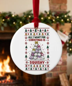 All I Want For Christmas Is Squishy Ugly Christmas Shirt - Lifestyle Model Mockup