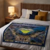 American Family Field Sacred Ground Stadium Skyline Fleece Blanket - Front View Main Mockup