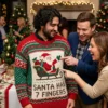 artificial intelligence neural glitch santa gag gift christmas sweater