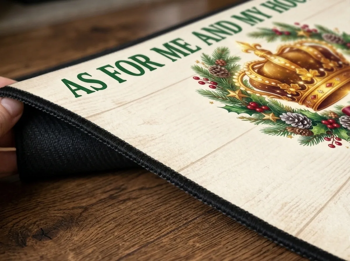 As For Me And My House We Will Celebrate The King Christmas Doormat - Design Preview