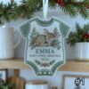 baby first christmas newborn keepsake custom shape felt holiday ornament 1