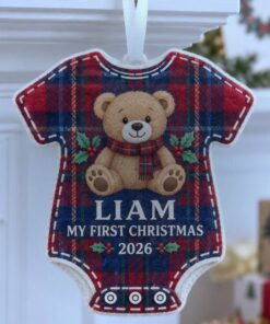 baby first christmas newborn keepsake custom shape felt holiday ornament 2