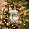 Baking Queen Vintage Stand Mixer With Peppermint Frosting 2026 Custom Acrylic Ornament - Front View Main Mockup