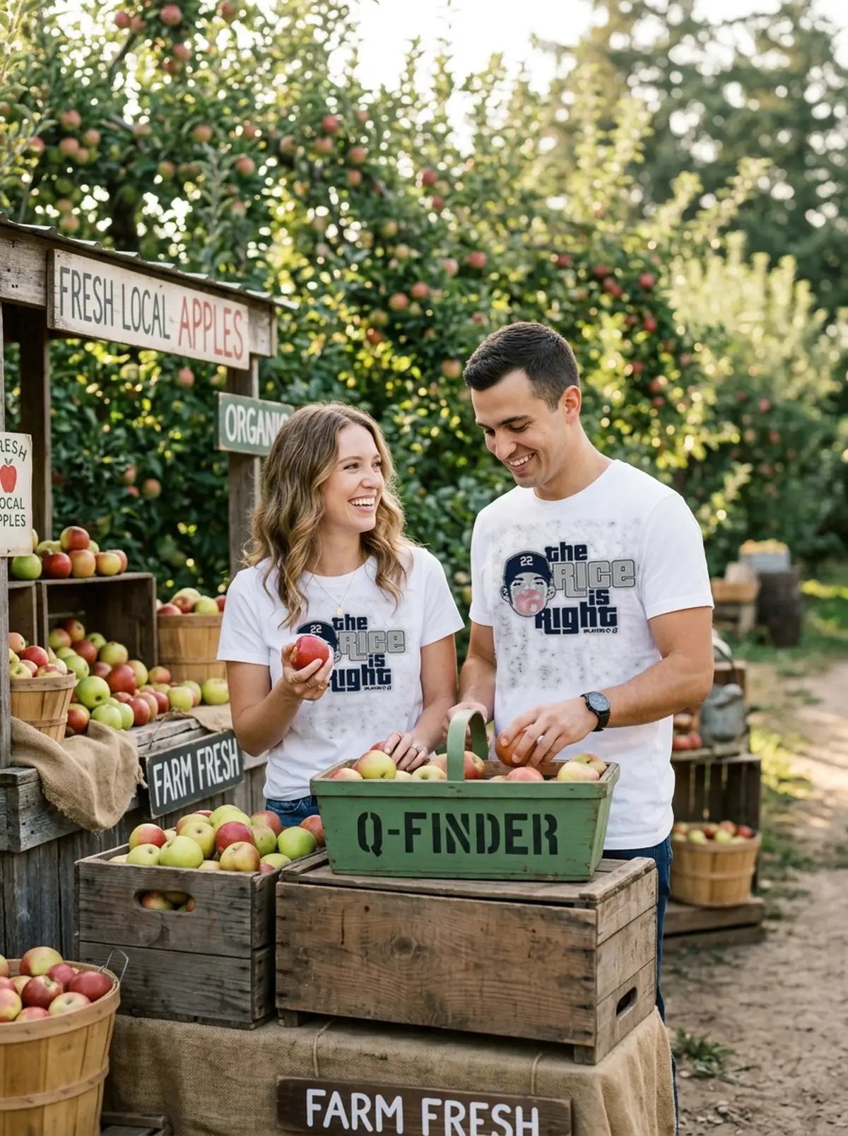 ben rice the rice is right white tshirt farmers market couple ben rice the rice is right white tshirt farmers market couple