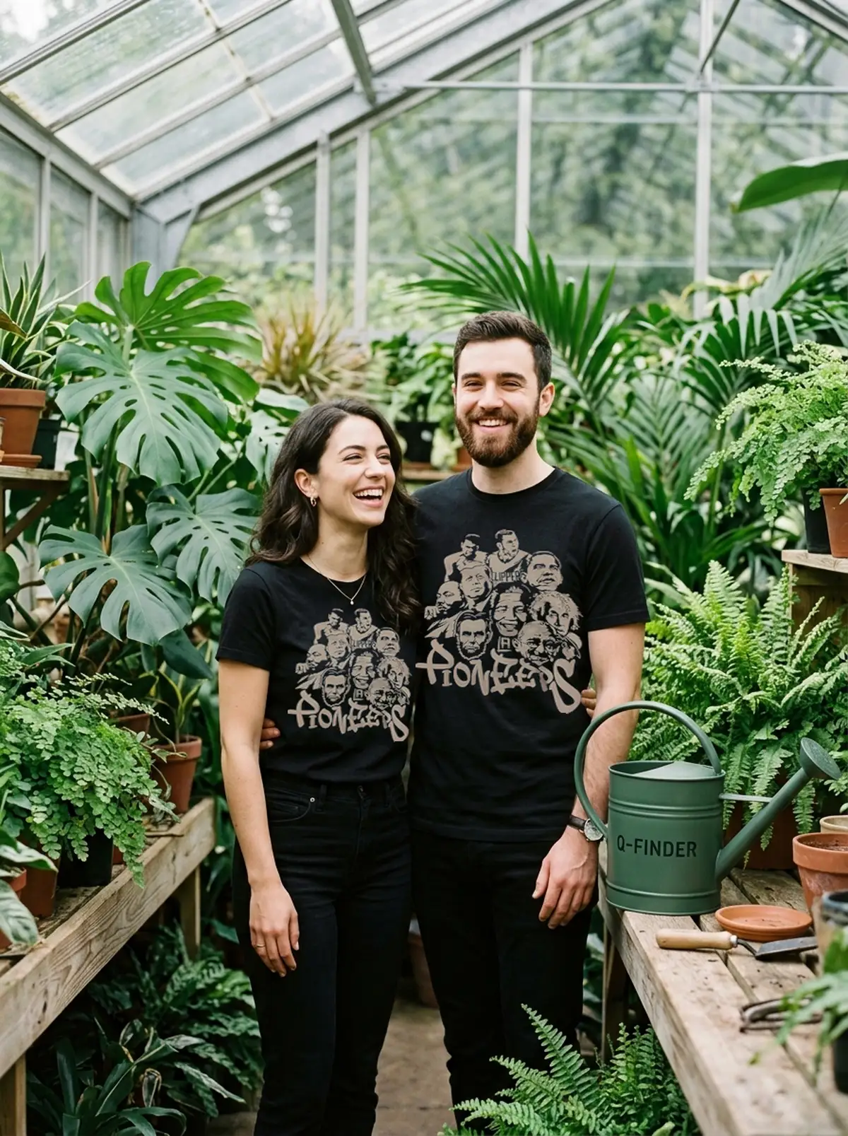 blake griffin pioneers black tshirt greenhouse couple Blake Griffin Pioneers Shirt - Front View Main Mockup