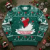 Blizzard Golf Playing Through The Snowstorm Ugly Christmas Sweater - Front View Main Mockup