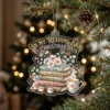 Bookish Romance Reader In My Reading Era Floral Stacks 2026 Custom Acrylic Ornament - Front View Main Mockup