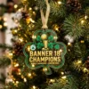 Boston Celtics Banner 18 World Champions Parade Shamrock 2026 Custom Acrylic Ornament - Front View Main Mockup