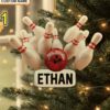 bowling strike ball and pins sports keepsake christmas tree ornament 1