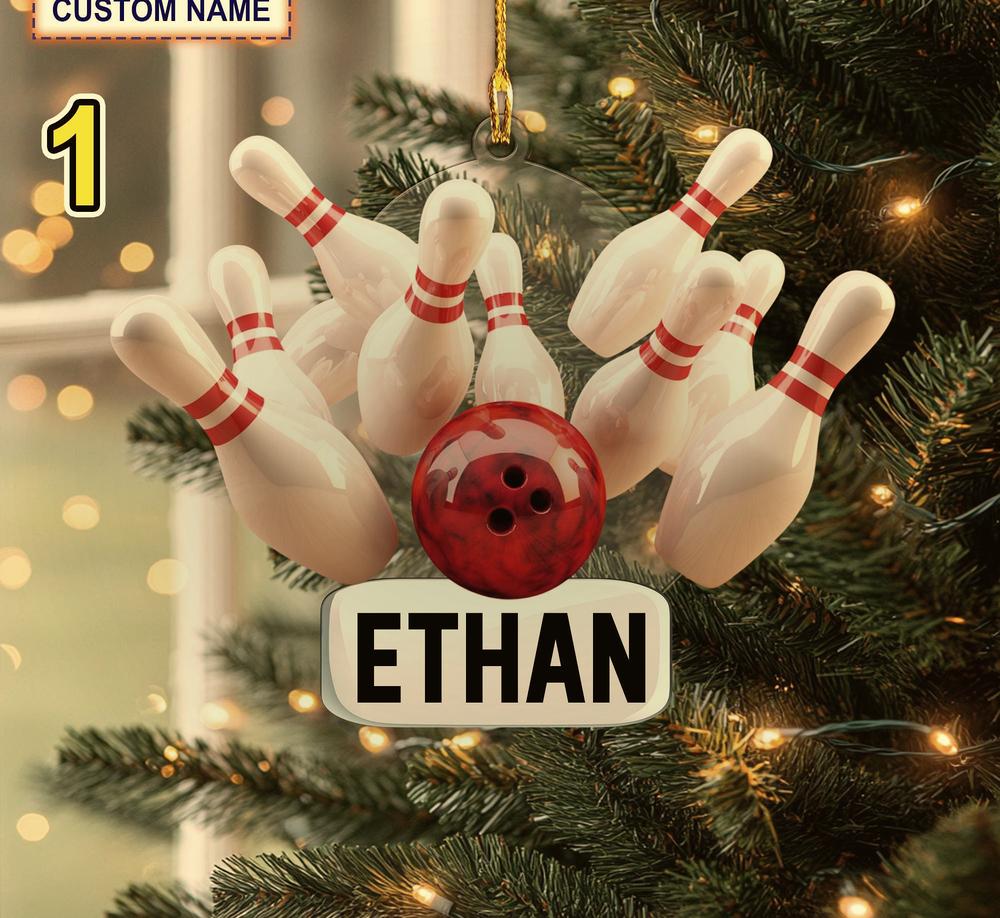 bowling strike ball and pins sports keepsake christmas tree ornament 1 bowling strike ball and pins sports keepsake christmas tree ornament 1