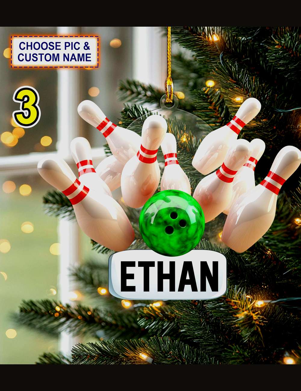 bowling strike ball and pins sports keepsake christmas tree ornament 3 bowling strike ball and pins sports keepsake christmas tree ornament 3