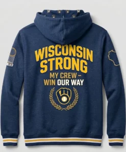 Milwaukee Brewers 2026 World Series Champions My Crew State AOP Pullover Hoodie - Lifestyle Model Mockup