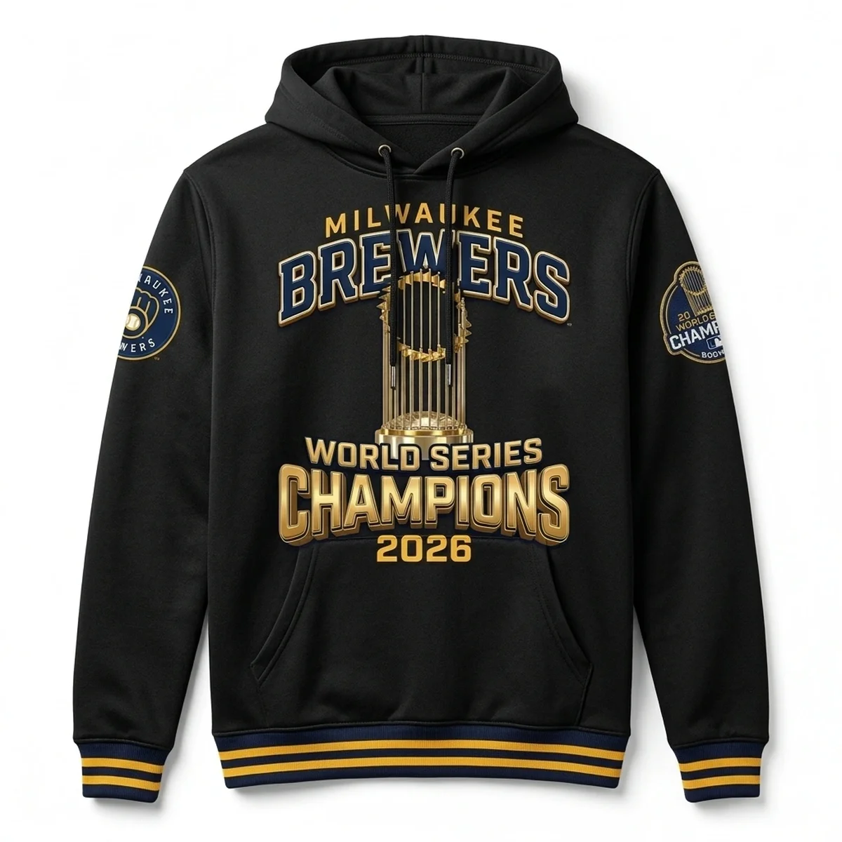 Milwaukee Brewers 2026 World Series Champions Official Locker Room Trophy AOP Apparel - Design Preview