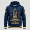 Milwaukee Brewers 2026 World Series Champions Signature Roster AOP Pullover Hoodie - Front View Main Mockup