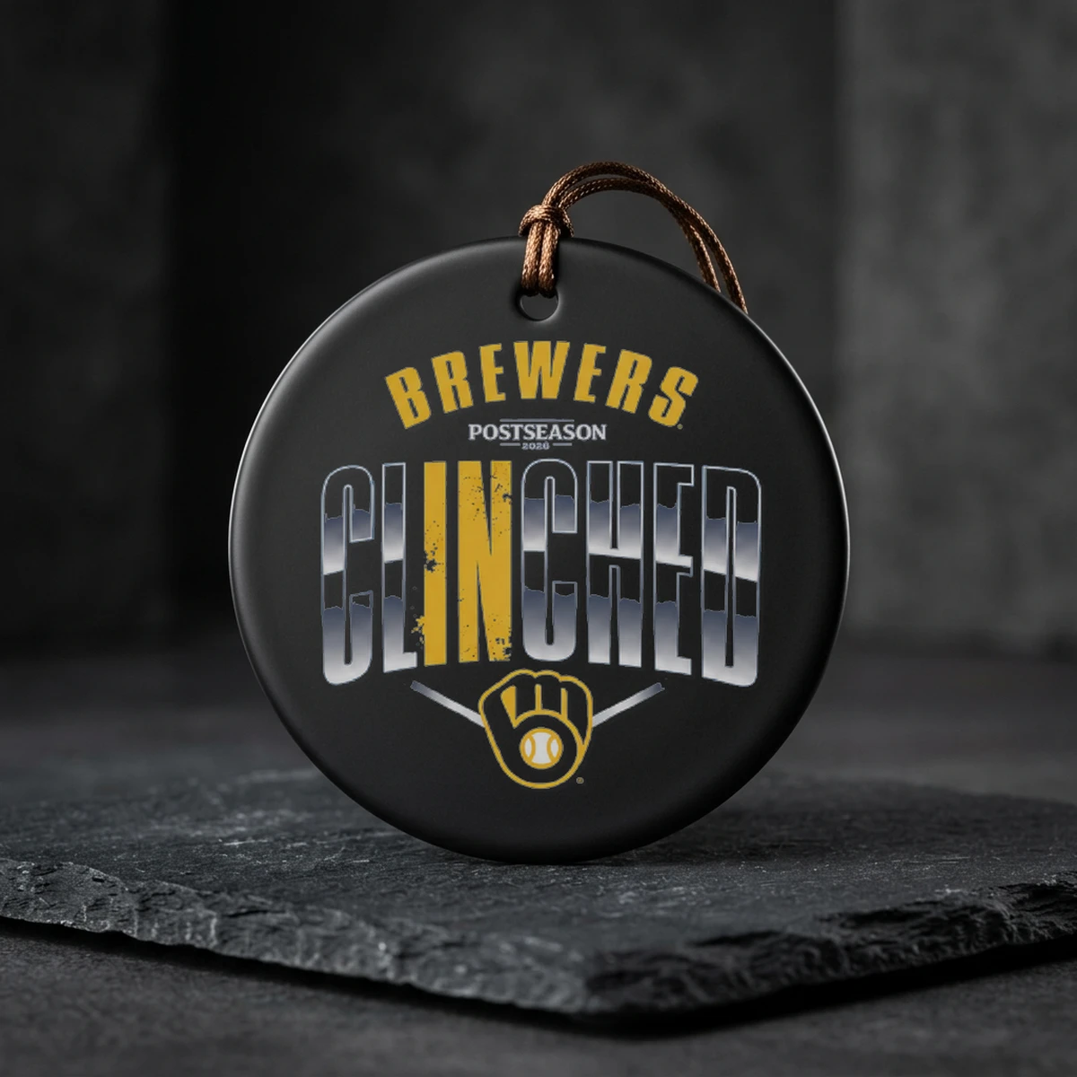brewers clinched postseason locker room 2026 ceramic ornament brewers clinched postseason locker room 2026 ceramic ornament