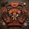 Burnt Gingerbread Man Air Fryer Five More Minutes Ugly Christmas Sweater - Front View Main Mockup