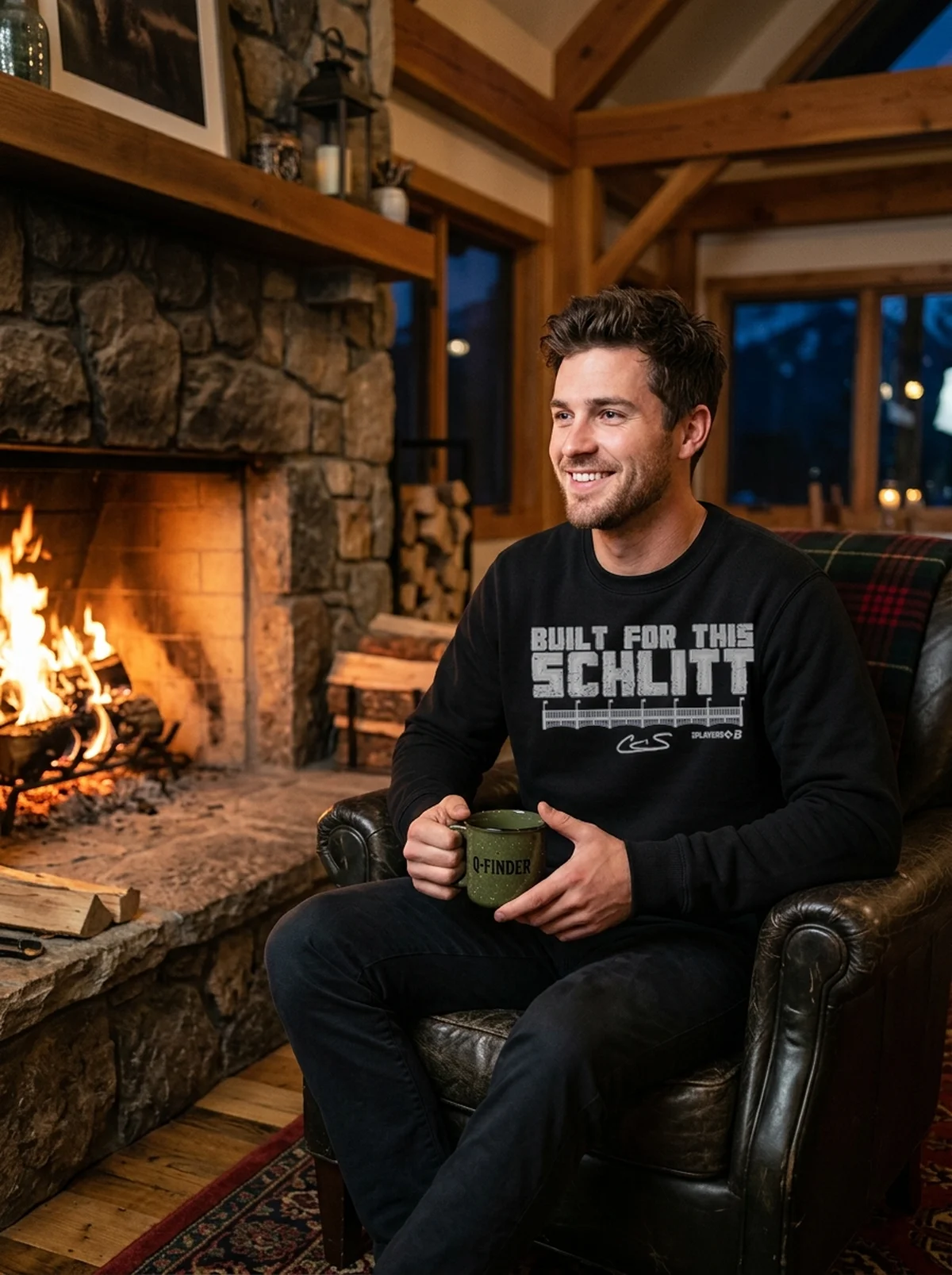 cam schlittler built for this schlitt black sweatshirt stone fireplace cam schlittler built for this schlitt black sweatshirt stone fireplace