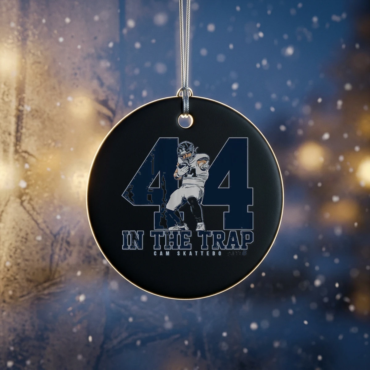 cam skattebo 44 in the trap ornament Cam Skattebo 44 In The Trap T-Shirt - Back or Alternative Angle Mockup
