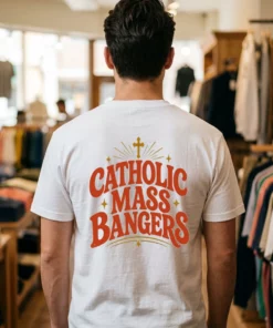 Catholic Mass Bangers Shirt - Front View Main Mockup