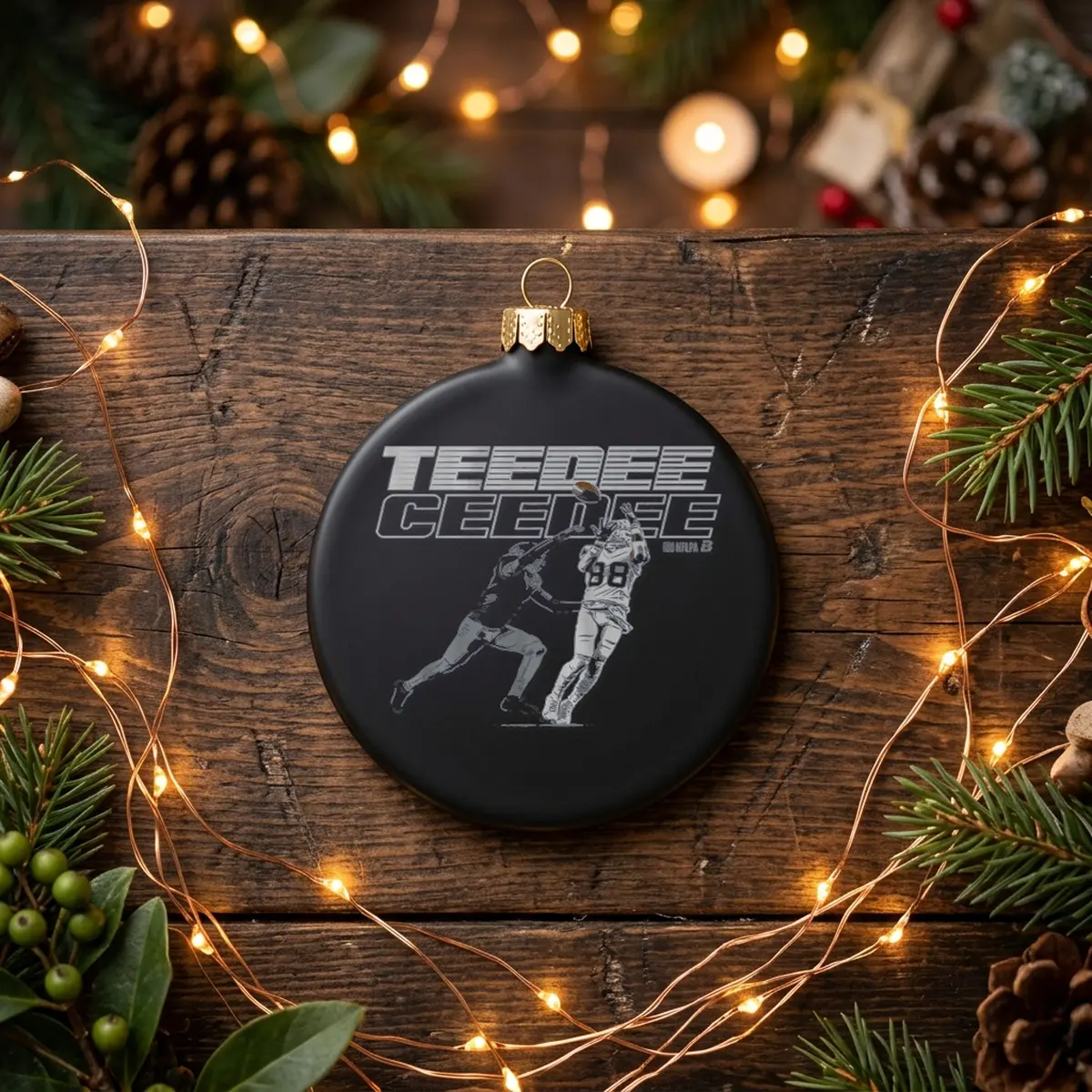 ceedee lamb teedee black ornament CeeDee Lamb TeeDee T-Shirt - Lifestyle Model Mockup