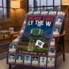 Chicago Cubs Wrigley Field Friendly Confines Legends Facsimile Signatures Fleece Throw Blanket - Front View Main Mockup