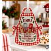 christmas baking apron chef baker custom shape felt holiday tree ornament 1