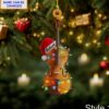classical violin instrument musician 2d flat acrylic christmas ornament 1