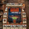 Cleveland Browns Dawg Pound Cleveland Browns Stadium Legends Facsimile Signatures Fleece Throw Blanket - Front View Main Mockup