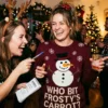 crime scene frosty bitten carrot nose true crime parody christmas sweater