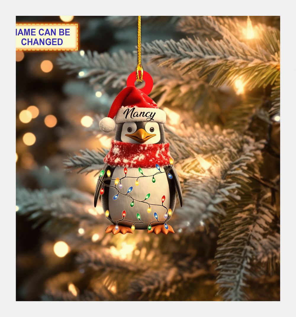 cute penguin winter scarf santa hat christmas tree hanging decor ornament 1 cute penguin winter scarf santa hat christmas tree hanging decor ornament 1